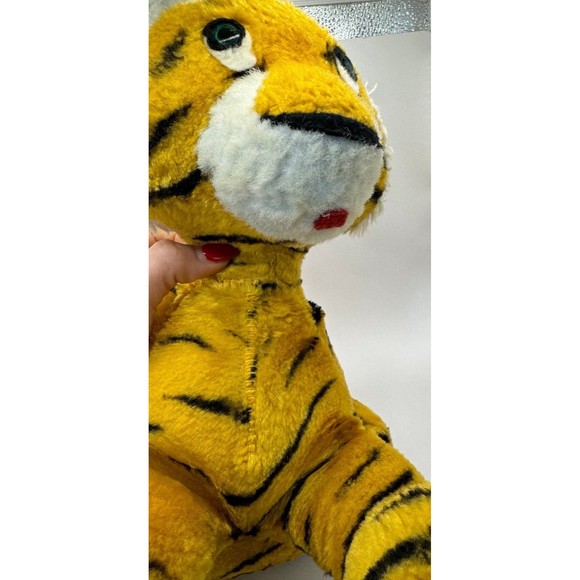VINTAGE SILK PLUSH TIGER STUFFED JUNGLE CAT CARNIVAL PRIZE GUND KNICKERBOCKER - Picture 6 of 8